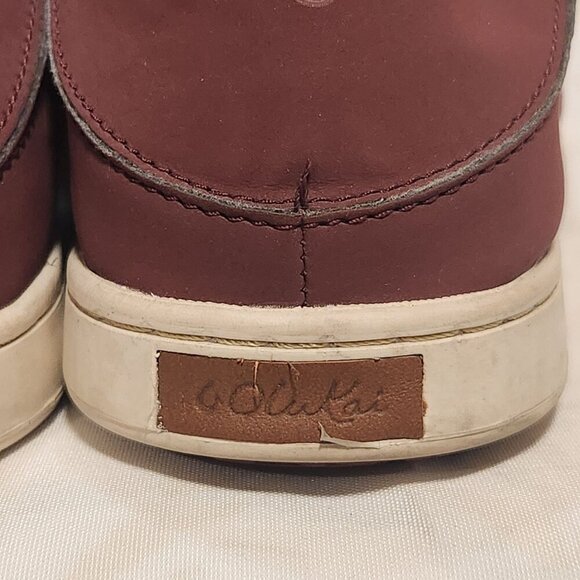 OluKai Women's Size 9 Pehuea Maroon Slip On Comfort Sneaker Stretch Non Marking - Picture 5 of 9